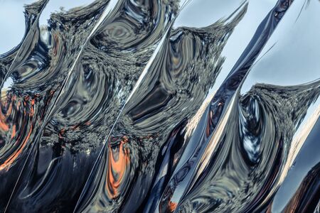 Abstract, reflect, grey, mirror effect. Abstract background. Trendy backdrop.の写真素材
