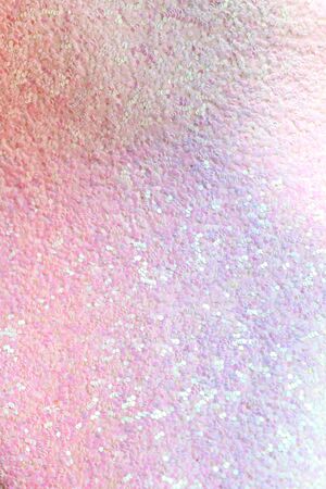 Pink, violet, light, sequins. Light pink and violet colors background. Background with a lot of sequins. Spring concept. Colorfull and gloss.の写真素材