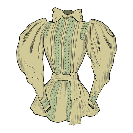 Vintage camisole  Beige Vector illustration Hand draw のイラスト素材