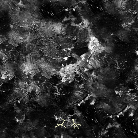 Black textured background with watercolor painted effect. Raster illustrationの写真素材