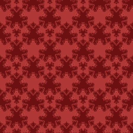 Seamless pattern with red damask ornament.Vector illustration. Vector illustrationのイラスト素材