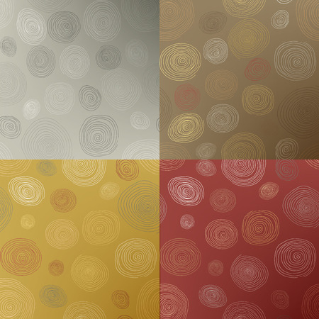 Stylized wooden spirals, hand drawn seamless pattern for interior design, wallpapers and ceramic tiles. Vector illustrationのイラスト素材