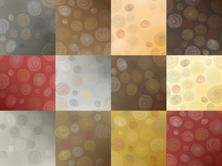 Stylized wooden spirals, hand drawn seamless pattern for interior design, wallpapers and ceramic tiles. Vector illustrationのイラスト素材