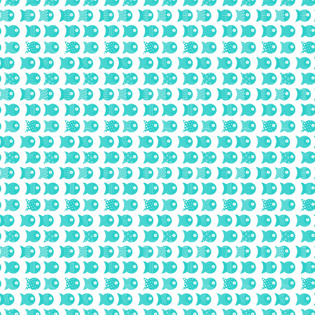 Fish seamless pattern for fabric textile design, pillows, wallpapers,cloth,bags,scrapbook paper. Vector illustrationのイラスト素材