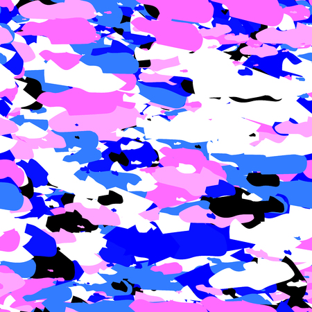 Vector military camouflage pattern. Hand drawn spots. Can be used for fashion feminine fabric textile design. Seamlessのイラスト素材