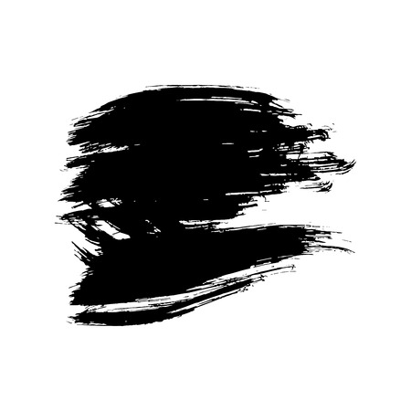Black ink hand drawn paintbrush brush vector illustration. Stroke or scribble isolated element. Can be used for Black Friday banner designのイラスト素材