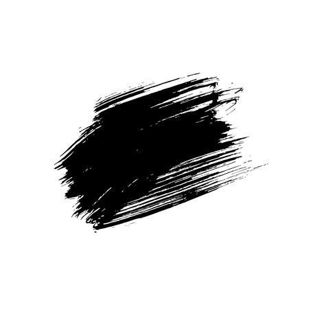Black ink hand drawn paintbrush brush vector illustration. Stroke or scribble isolated element. Can be used for Black Friday banner designのイラスト素材