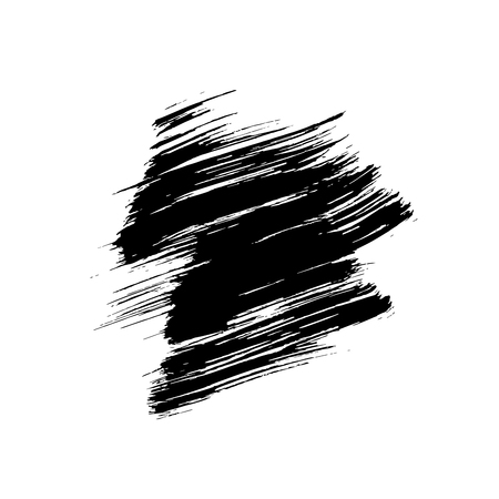 Black ink hand drawn paintbrush brush vector illustration. Stroke or scribble isolated element. Can be used for Black Friday banner designのイラスト素材