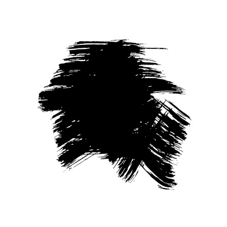 Black ink hand drawn paintbrush brush vector illustration. Stroke or scribble isolated element. Can be used for Black Friday banner designのイラスト素材
