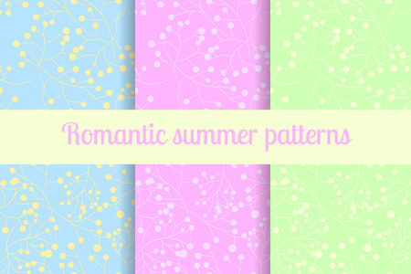 Floral seamless pattern set. Can be used for wallpaper, pattern fills, web page background,surface textures.のイラスト素材