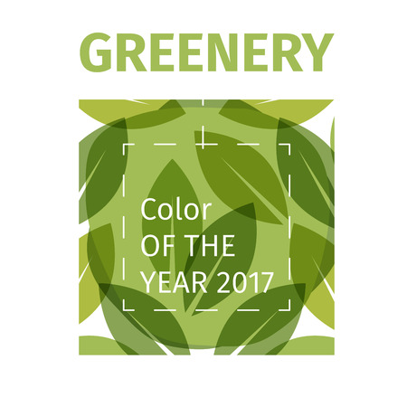 Color of the year 2017. Greenery beautiful trendy background. Vector illustrationのイラスト素材