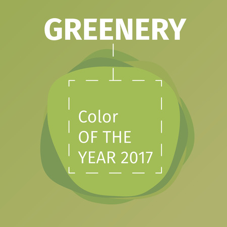 Color of the year 2017. Greenery beautiful trendy background. Vector illustrationのイラスト素材