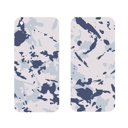 Mobile phone cover back and screen, Camouflage military seamless pattern under mask.のイラスト素材