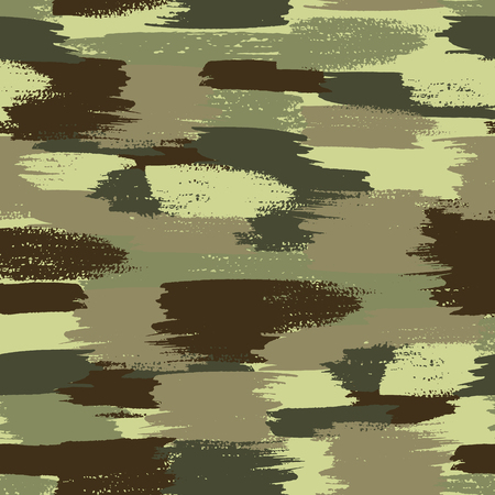Vector camouflage pattern hand drawn brush illustration.のイラスト素材