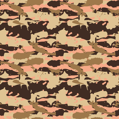 Beige desert seamless pattern - Camouflage vector background for fabric textile design.のイラスト素材