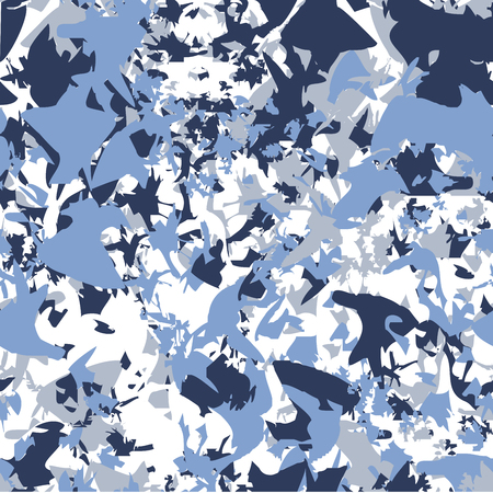 Blue camouflage equipment, seamless pattern Vector for design.のイラスト素材