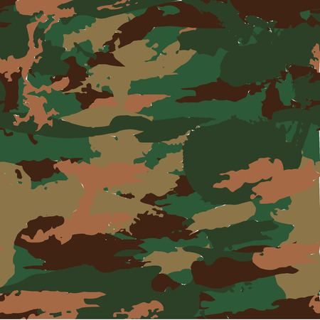 Classic Seamless Military Forest Camouflage Pattern Background Vector.のイラスト素材