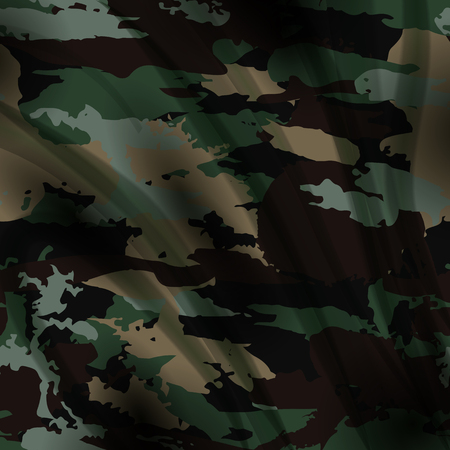 Modern illustration of a Drapery camouflage fabric textile background. Military patternのイラスト素材