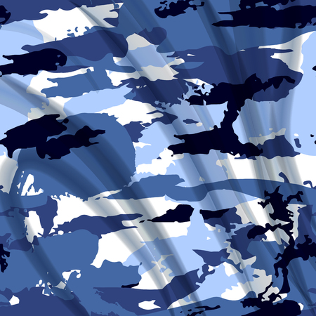 Drapery Modern illustration of a  camouflage fabric textile background. Military patternのイラスト素材