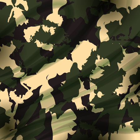 Green camouflage fabric textile background. Military patternのイラスト素材