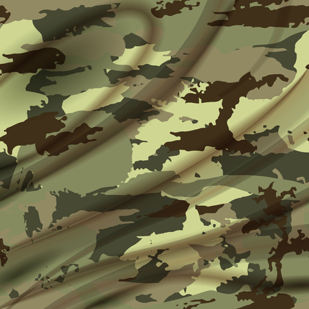 Drapery camouflage fabric textile background. Military patternのイラスト素材