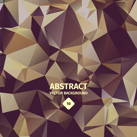 Triangle abstract background, bright brown color, paper folding beautiful design, decorative and representational forms of artwork. Vector illustrationのイラスト素材