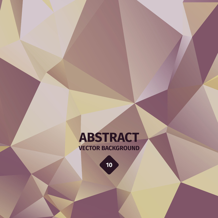 Abstract triangle background, luxury golden color, trendy pattern for decoration or interior, rich mosaic forms, geometry design with techno elements. Vector illustrationのイラスト素材