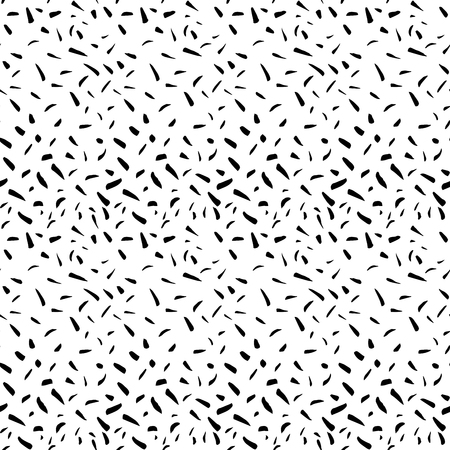 Black abstract vector texture with dashes or ink blobs. Paint ticks hand drawn background. Pencil, pen, marker ink pattern. Simple angle geometric shapes. Poster illustration, or wallpaper design.の写真素材