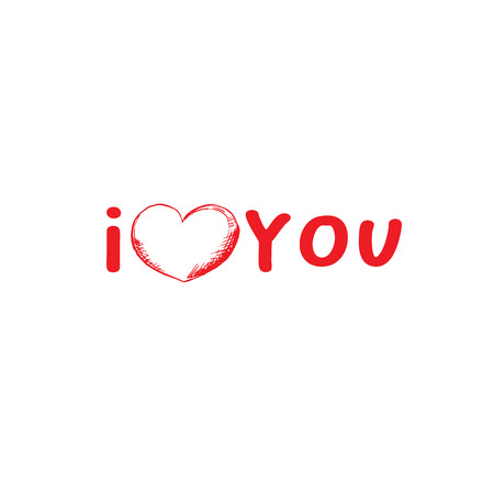 Valentines Day Greeting Card or Poster with Sketch. Laser Cutting File Isolated on White Background. Vector Engraved with Lettering Wishes Love Youのイラスト素材