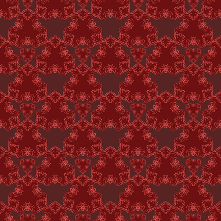 Seamless pattern with red damask ornament.Vector illustration. Vector illustrationのイラスト素材