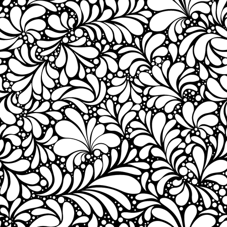 Italian Wedding hand drawn seamless pattern. Damask ink pen texture. Buta sketch drawing. Teardrop floral motif. Vintage ornate background. Textile, wallpaper, wrapping paper ornamental designのイラスト素材