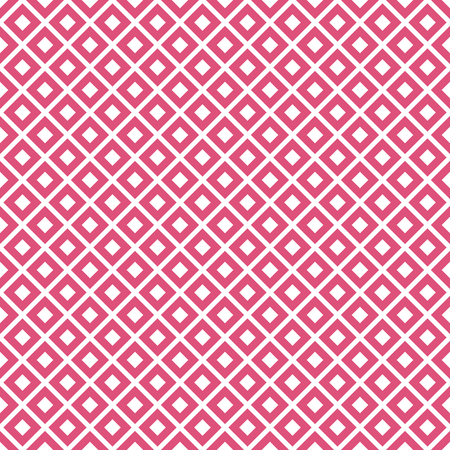 Pink Rhombus Geometric Seamless Vector Pattern with White Shapes for Valentines Day Romantic Scrapbook Paper Printable Designのイラスト素材