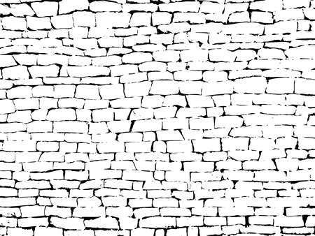 White Brick Wall Background Texture, Realistic Grunge Block Structure Vector Illustration. Rough Concrete Material Structure.のイラスト素材