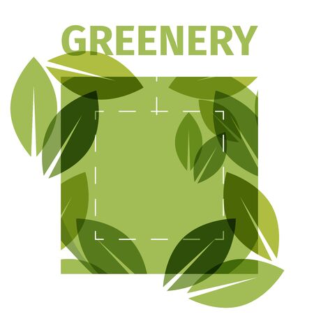 Color of the year . Greenery beautiful trendy background. Vector illustrationのイラスト素材