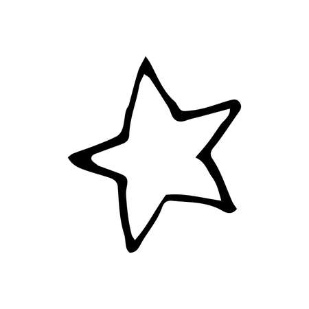 Halloween doodle star element. Isolated vector illustration for october holiday designのイラスト素材