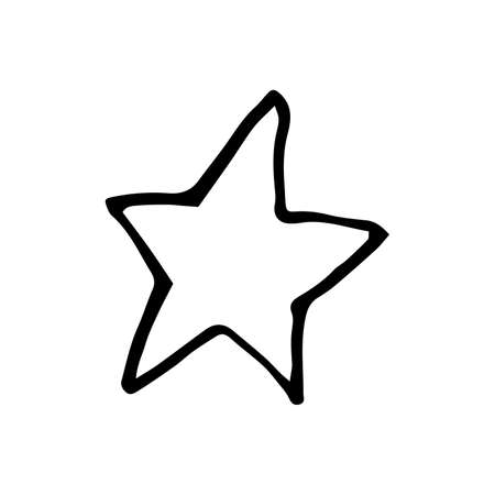 Halloween doodle star element. Isolated vector illustration for october holiday designのイラスト素材