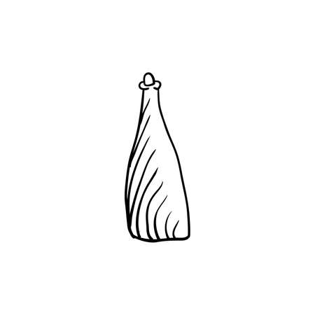 Halloween doodle poison bottle with element. Isolated vector illustration for october holiday designのイラスト素材
