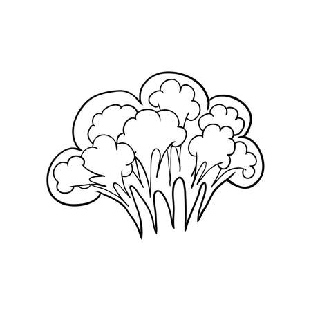Halloween doodle explosion element. Isolated vector illustration for horror designのイラスト素材