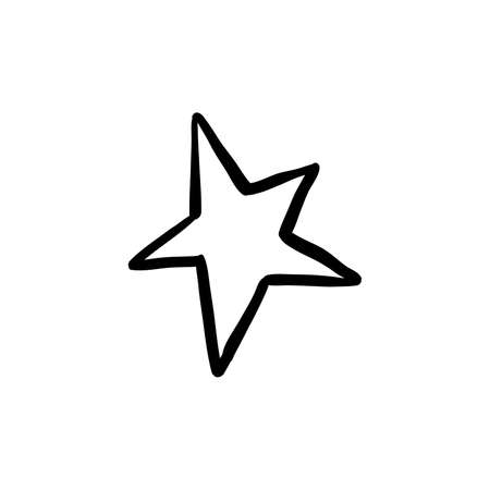 Halloween doodle star element. Isolated vector illustration for october holiday designのイラスト素材