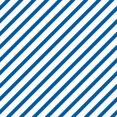 Blue Simple Bold Diagonal Lines on White , Striped Vector Seamless Patternのイラスト素材