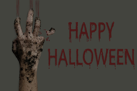 The hands of the zombies emerge from the grave.のeditorial素材