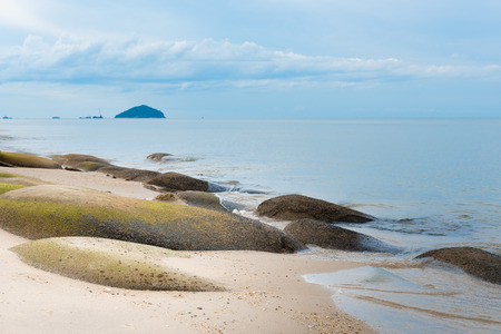 Beautiful sea on a bright skyの写真素材