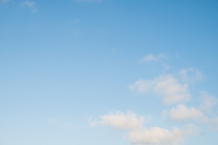 Blue sky with tiny clouds background,  Clearing day.の写真素材