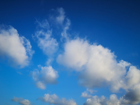Blue sky with tiny clouds background,  Clearing day.