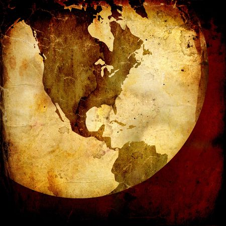 aged America map-vintage artworkの写真素材