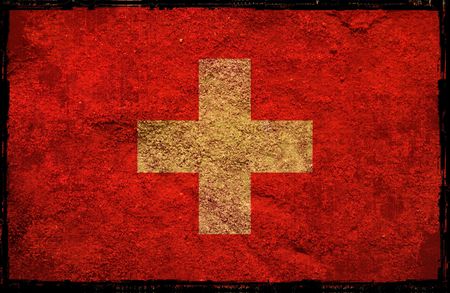 flag of Swissの写真素材