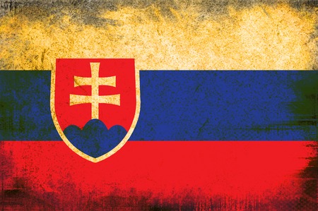 flag of slovakiaの写真素材