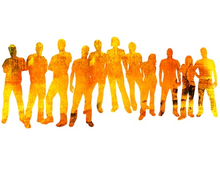 textures style of people silhouettes の写真素材