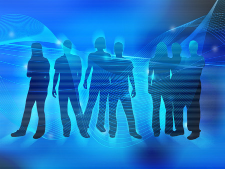 textures style of people silhouettes の写真素材