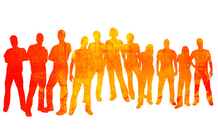 textures style of people silhouettes の写真素材